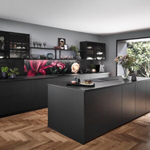 Nobilia Touch Inselkueche schwarz