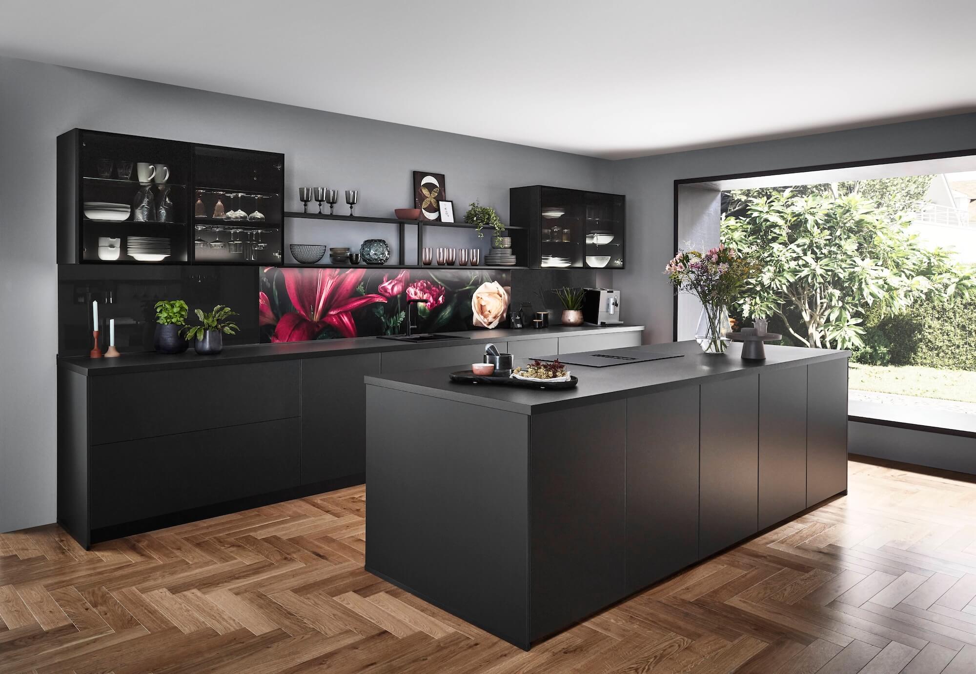 Nobilia Touch Inselkueche schwarz