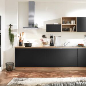 Interliving moderne Küchenzeile schwarz