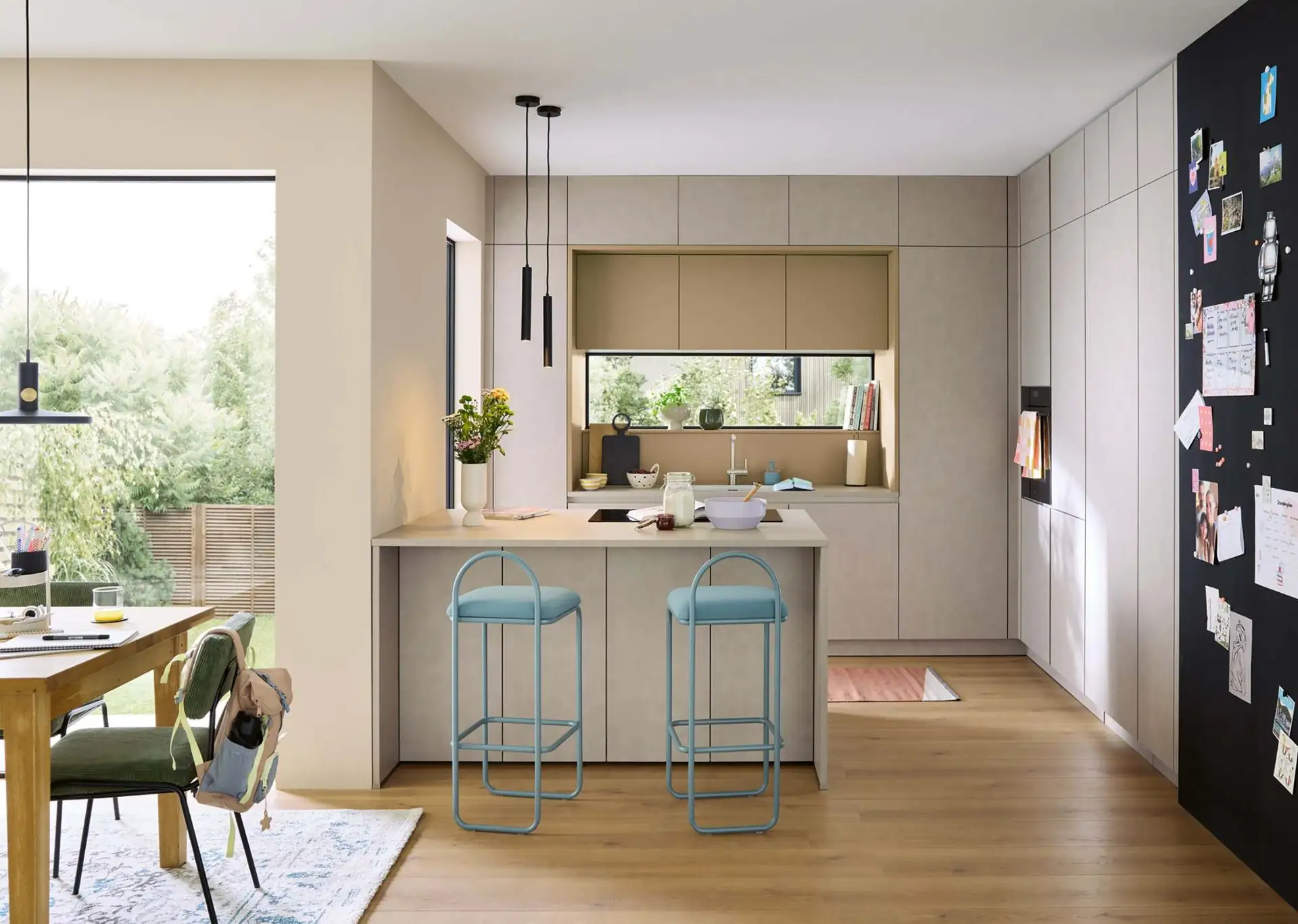 Featured image for “Schüller Elba Küche Terra Taupe mit Tresen”